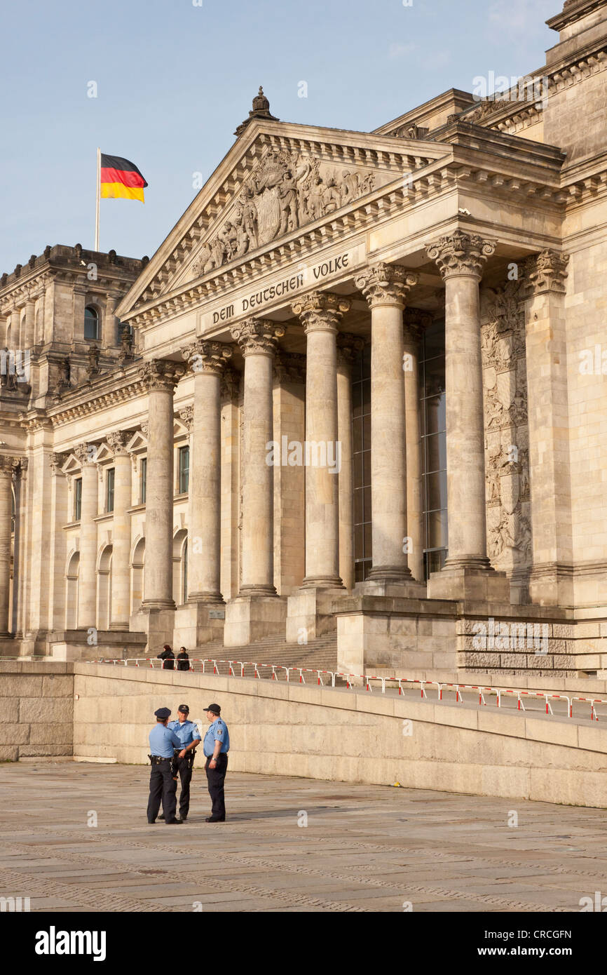 Eingang zum Reichstag, Berlin, Deutschland, Europa Stockfoto