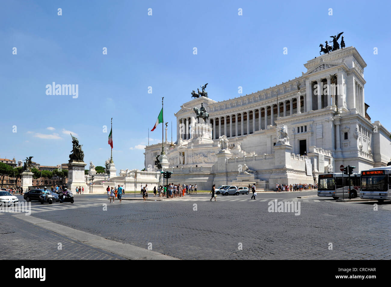 Italienische nationale Denkmal für König Vittorio Emanuele II, Piazza Venezia, Rom, Latium, Italien, Europa Stockfoto