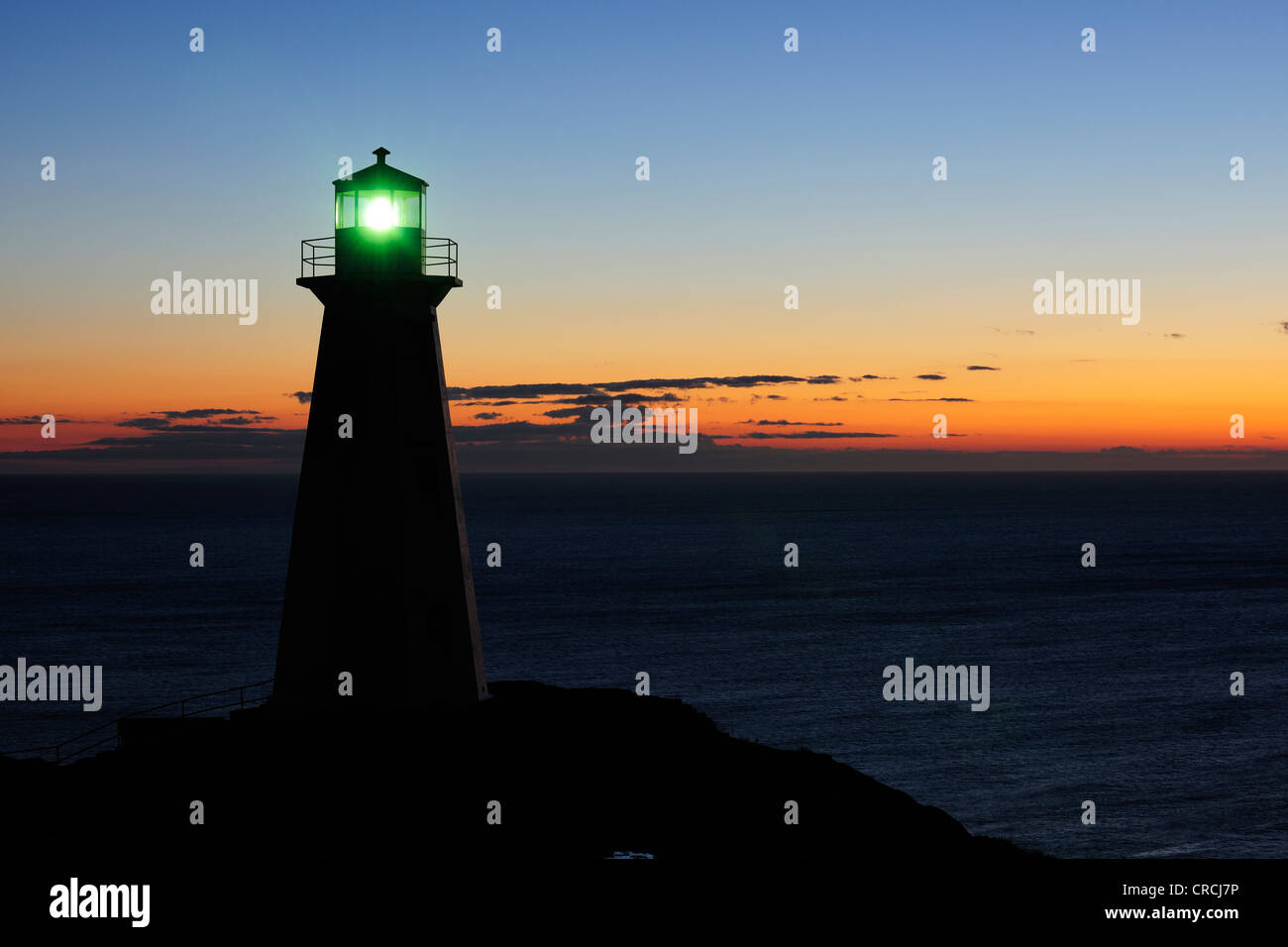 Leuchtturm am Cape Spear, der östlichste Punkt auf dem nordamerikanischen Festland, Neufundland, Kanada, Nordamerika Stockfoto