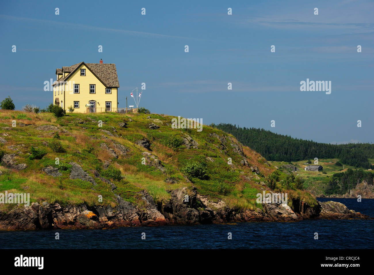 Haus auf einem Hügel, Trinity, Neufundland, Kanada, Nordamerika Stockfoto