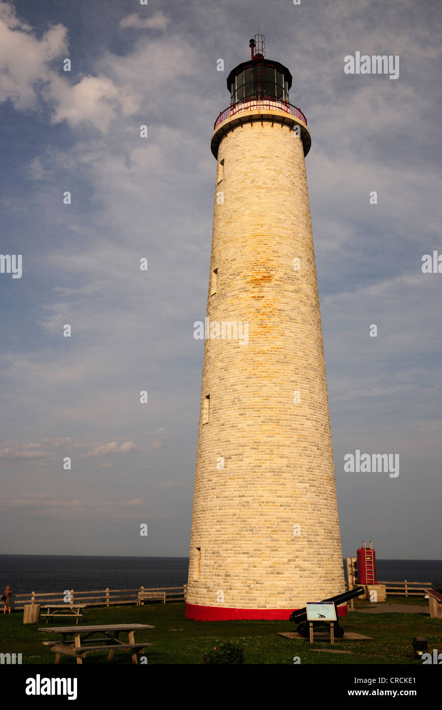 Kappe des Rosiers, Kanadas höchste Leuchtturm, Gaspésie oder Gaspé-Halbinsel, Quebec, Kanada Stockfoto Kappe des Rosiers, Kanadas höchste Leuchtturm, Gaspésie oder Gaspé-Halbinsel, Quebec, Kanada Stockfoto