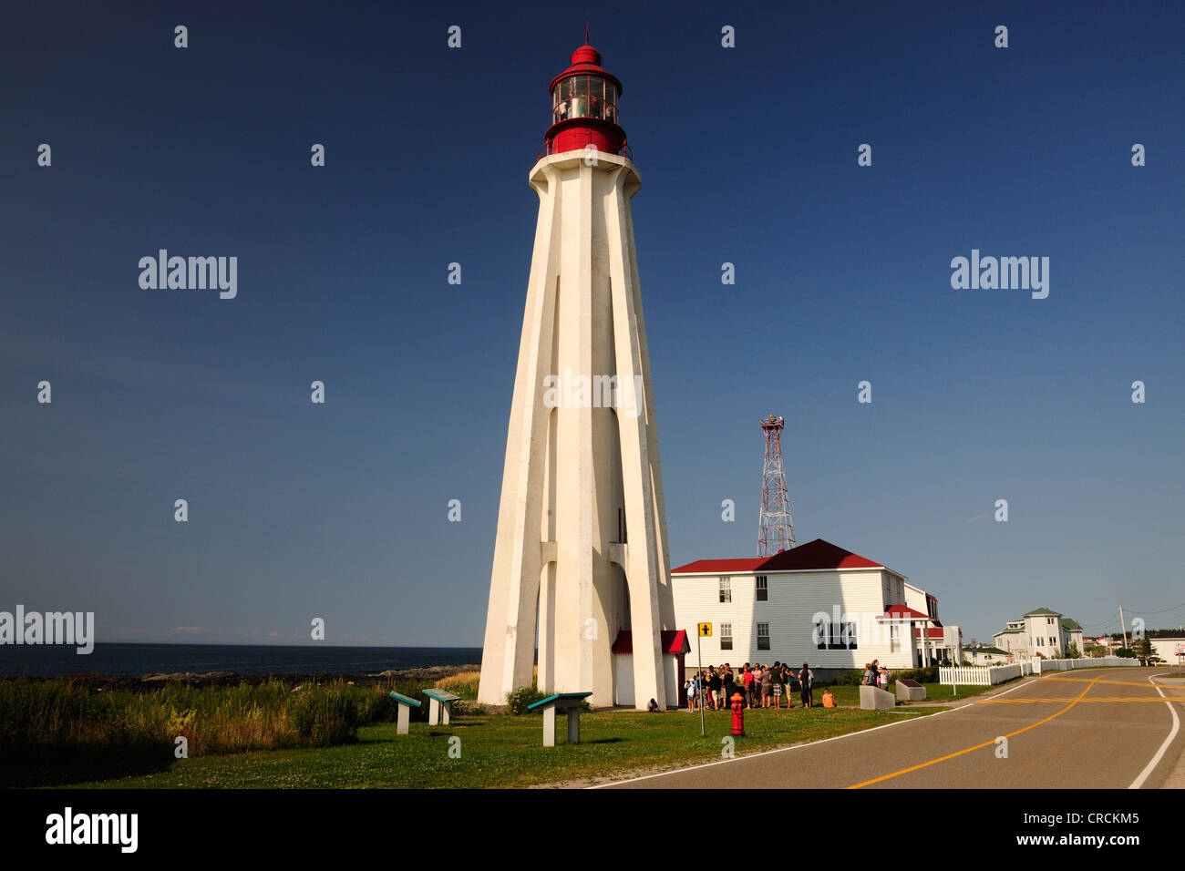 Pointe-au-Pere Leuchtturm, Bas-Saint-Laurent Region, Gaspe Halbinsel Gaspésie, Quebec, Kanada Stockfoto Pointe-au-Pere Leuchtturm, Bas-Saint-Laurent Region, Gaspe Halbinsel Gaspésie, Quebec, Kanada Stockfoto
