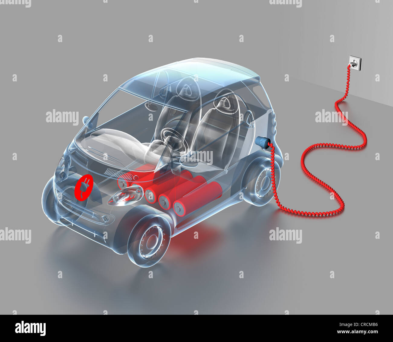 Elektro-Auto, Abbildung Stockfoto