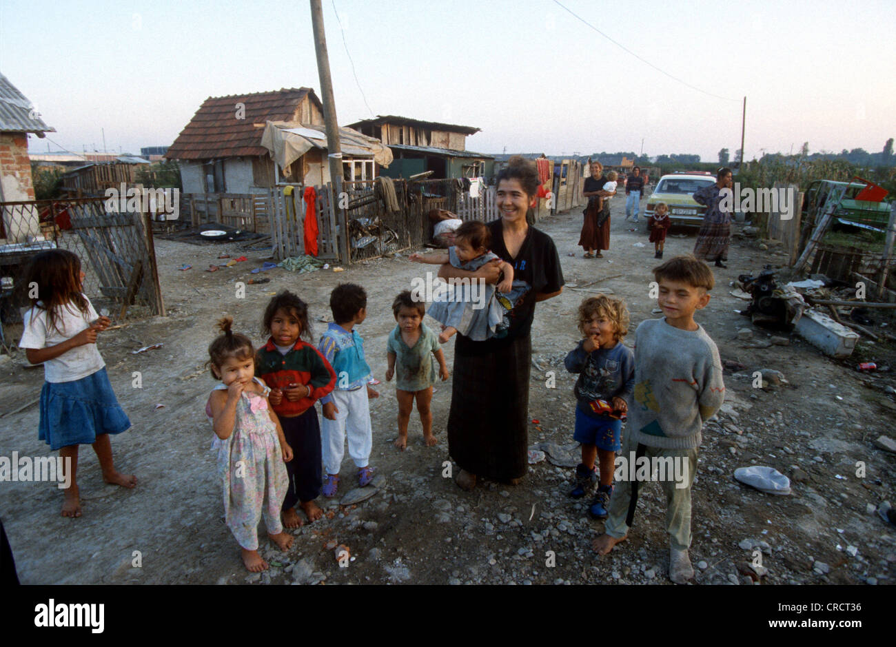 Flüchtlinge in Kozari Potevi Camp in der Nähe von Zagreb während des bosnischen Krieges, Zagreb, Kroatien, Europa Stockfoto