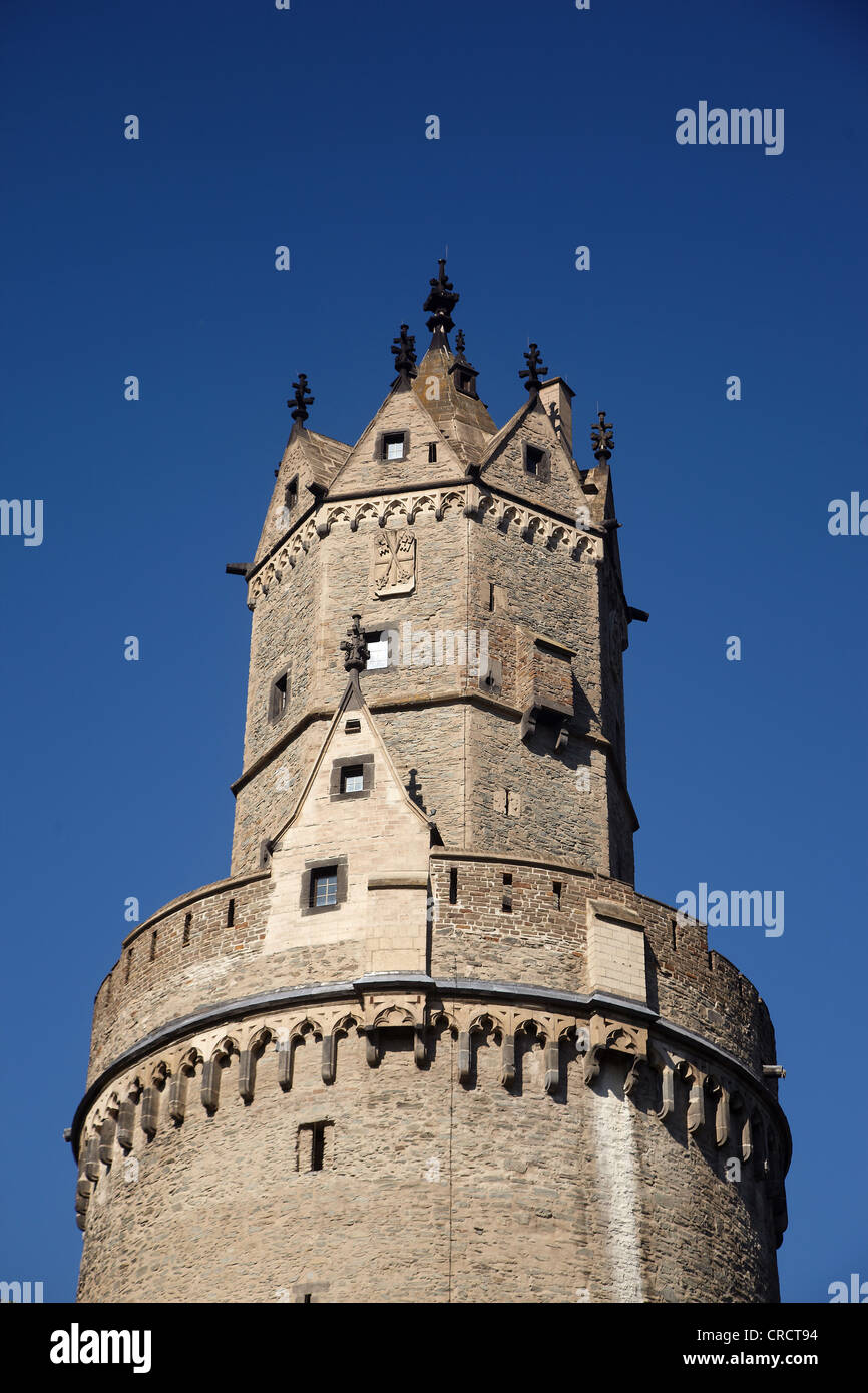 Runder Turm, runder Turm, Andernach, Rheinland-Pfalz, Deutschland, Europa Stockfoto