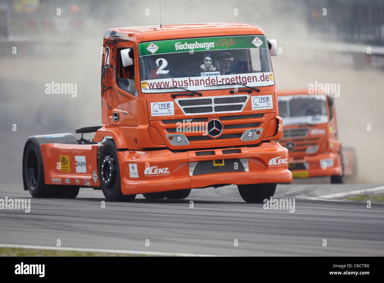 Renn-Trucks auf dem Truck Grand Prix auf dem Nürburgring Rennen verfolgen, Rheinland-Pfalz, Deutschland, Europa Stockfoto