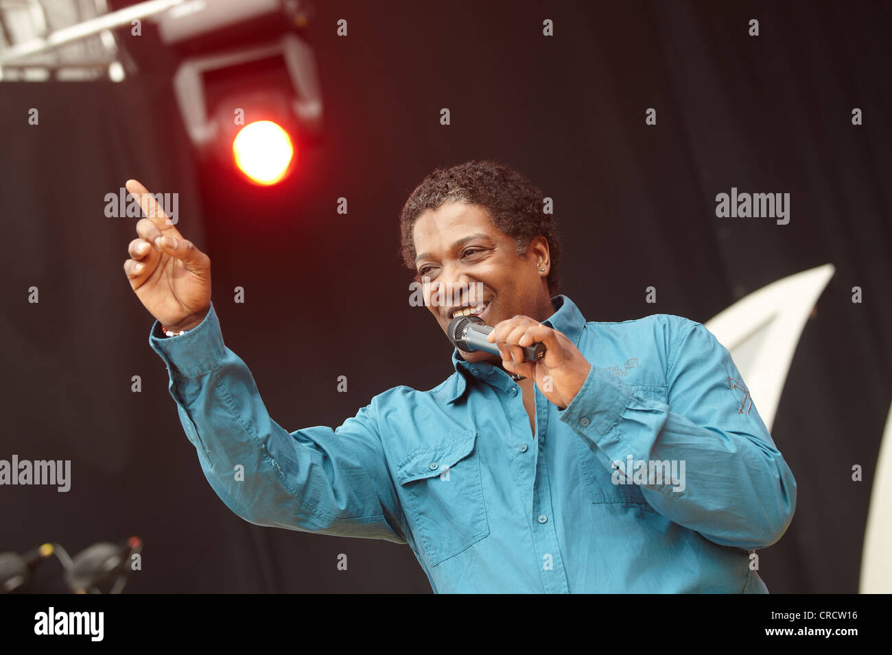 Sydney Youngblood, US-amerikanischer Soul-Sänger auf dem Rheinland Pfalz Tag Zustand Festival, Pruem, Rheinland-Pfalz, Deutschland, Europa Stockfoto