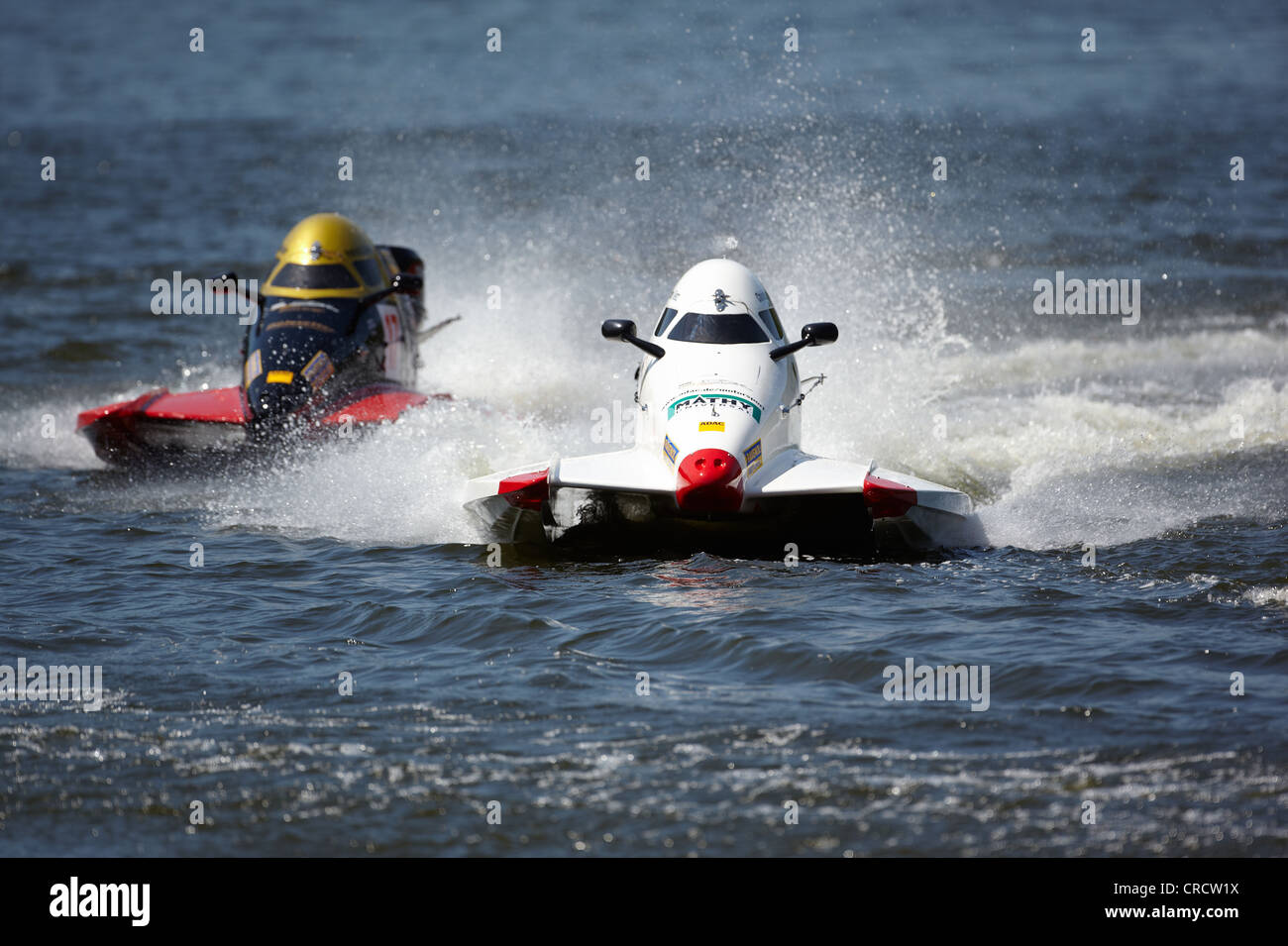 Motor Boot-Rennen an der Mosel in Brodenbach, Rheinland-Pfalz, Deutschland, Europa Stockfoto