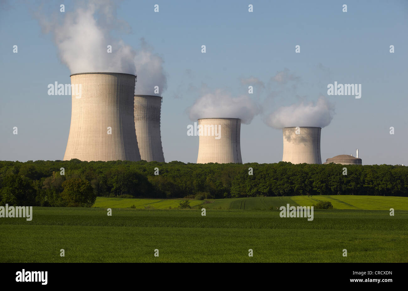 Cattenom Nuclear Power Plant, einen französischen Kernkraftwerks, Lothringen, Frankreich, Europa Stockfoto
