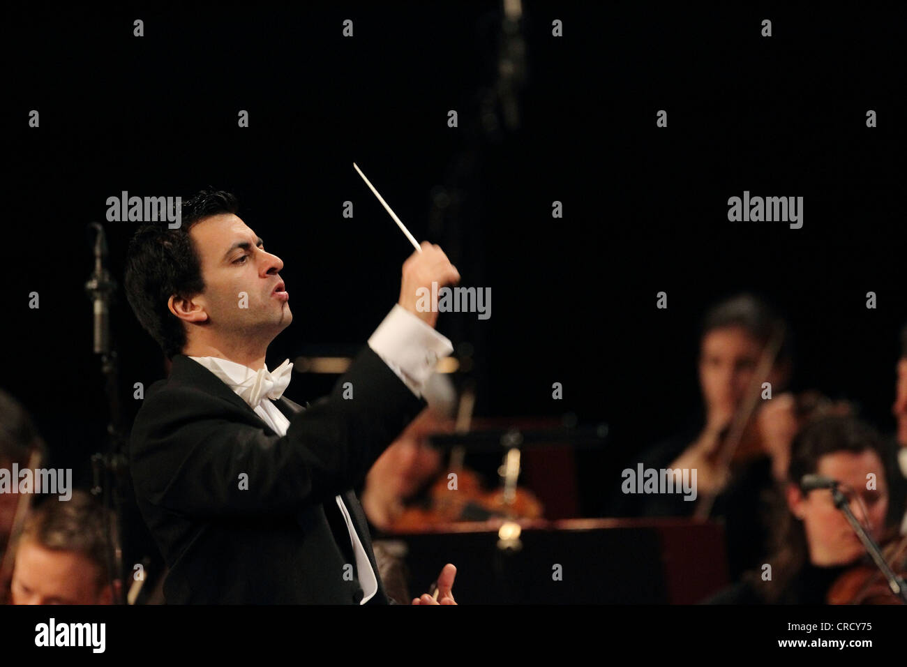 Konzert des Musik-Institut Koblenz mit dem SWR Sinfonieorchester Baden-Baden und Freiburg Dirigent Alejo Pérez, Koblenz Stockfoto