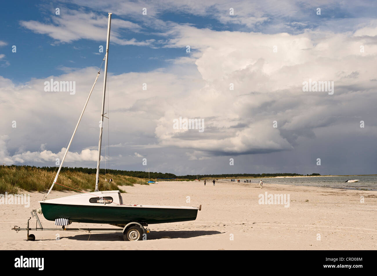 Boot am Strand, Ostseebad Prerow, Darß, Mecklenburg-Western Pomerania, Deutschland, Europa Stockfoto