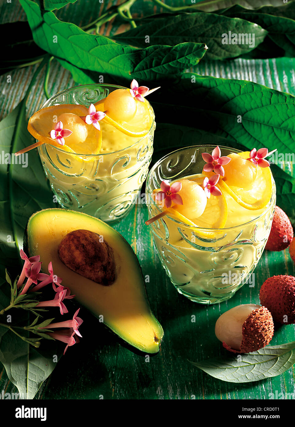 Avocado Dream, Avocado Milch, weißer Rum, Kokosrahm, Indonesien. Stockfoto