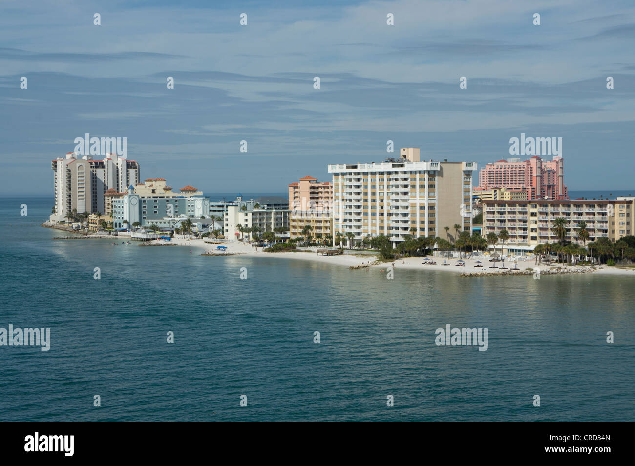 Ansicht des Hotels und Resorts auf South Gulfview Boulevard, Clearwater, Florida, Vereinigte Staaten, USA Stockfoto