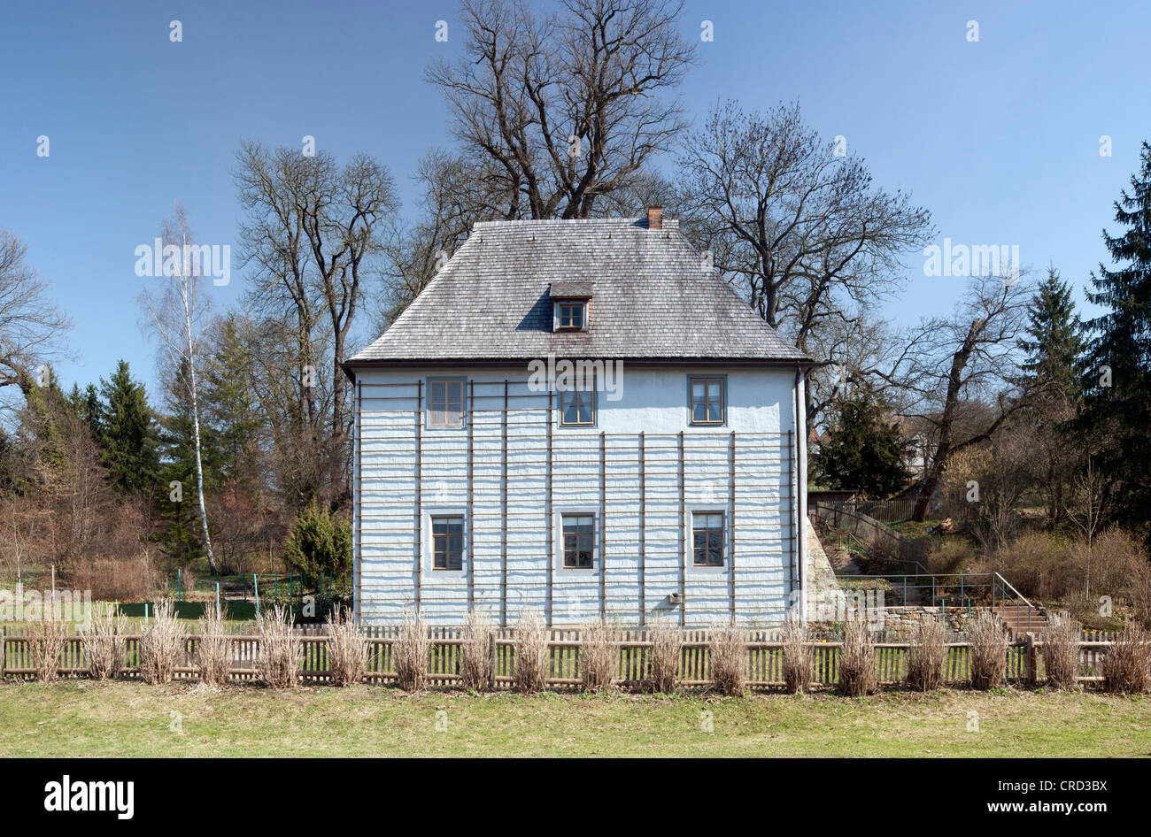 Goethes Gartenhaus, Park an der Ilm-Fluss, Weimar, Thüringen, Deutschland, Europa, PublicGround Stockfoto