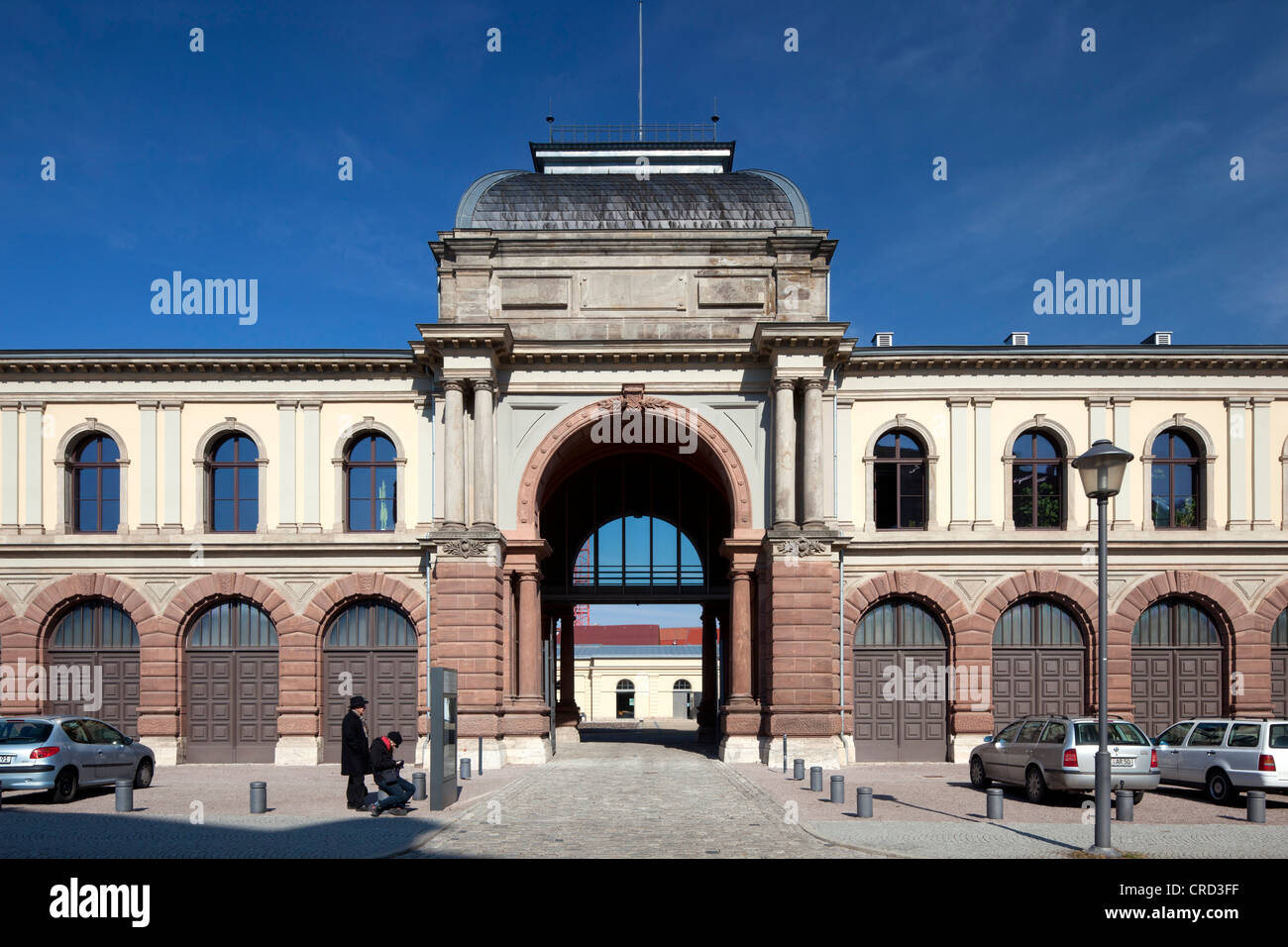 Thüringer Main Staatsarchiv, ehemaligen Marstall Stall der Stadt und der Königspalast, Weimar, Thüringen, PublicGround Stockfoto