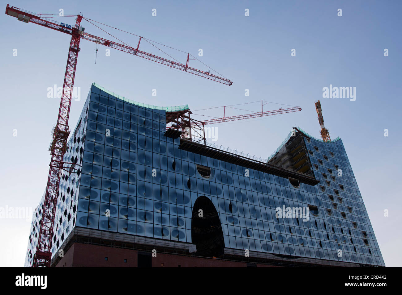 Elbphilharmonie in der Aufbau Phase, Hamburg, Deutschland, Europa Stockfoto