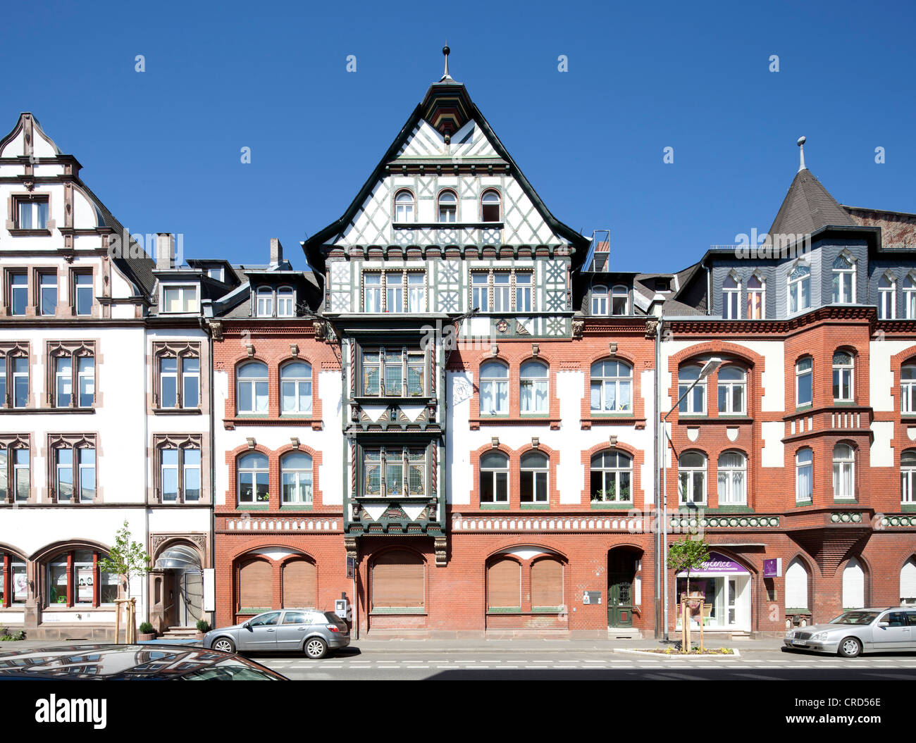 Wohngebäude, Deutschhausstrasse, Marburg, Hessen, Deutschland, Europa, PublicGround Stockfoto