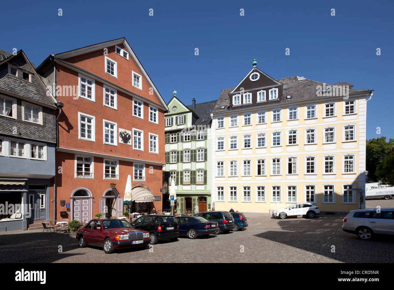 Gewerbliche Gebäude am Fischmarkt Quadrat, Wetzlar, Hessen, Deutschland, Europa, PublicGround Stockfoto
