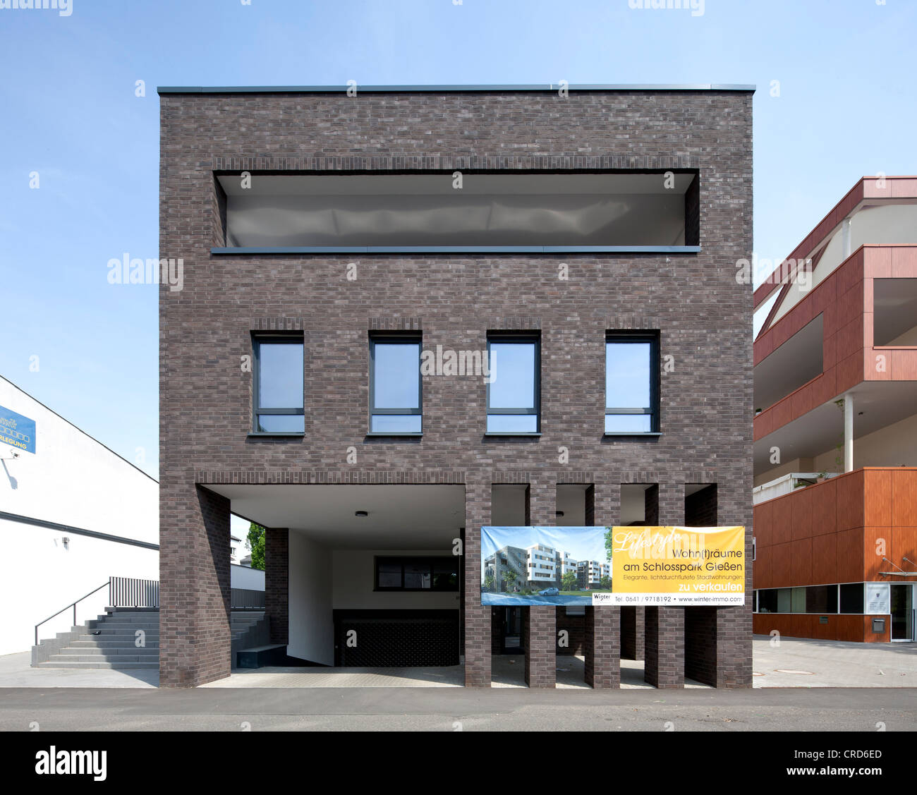 Wohnhaus, Bürogebäude, zeitgenössische Architektur, gießen, Hessen, Deutschland, Europa, PublicGround Stockfoto