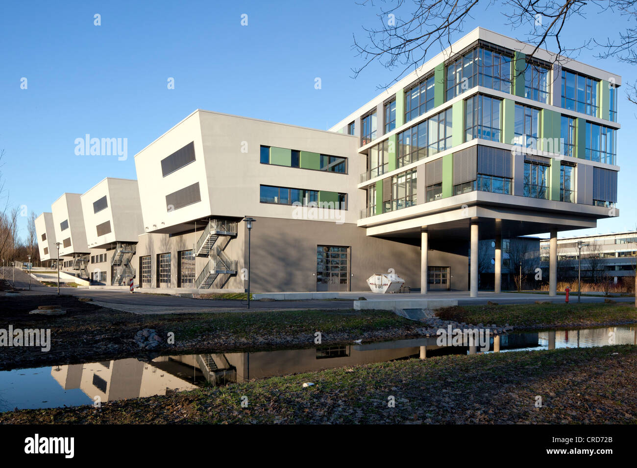 Hochschule für angewandte Wissenschaften Gelsenkirchen, Erweiterung, Gelsenkirchen, Ruhrgebiet, Nordrhein Westfalen, PublicGround Stockfoto