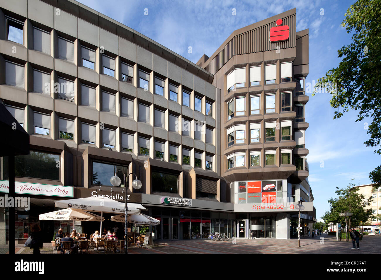 Sparkassenhaus, Sparkasse, Gebäude, Bürogebäude, Gelsenkirchen, Ruhrgebiet, Nordrhein-Westfalen, PublicGround Stockfoto