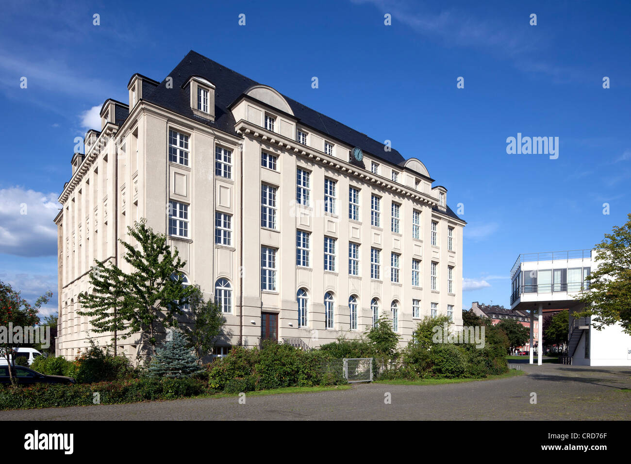 Labour Court Gelsenkirchen, Verwaltungsgebäude der ehemaligen Zeche Rheinelbe, Gelsenkirchen, Ruhrgebiet Stockfoto