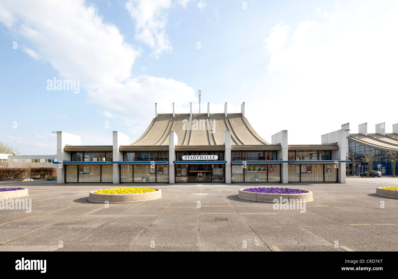 Forum Castrop-Rauxel, Europahalle, Kultur- und Veranstaltungszentrum, Ruhrgebiet, Nordrhein Westfalen, Castrop-Rauxel, PublicGround Stockfoto