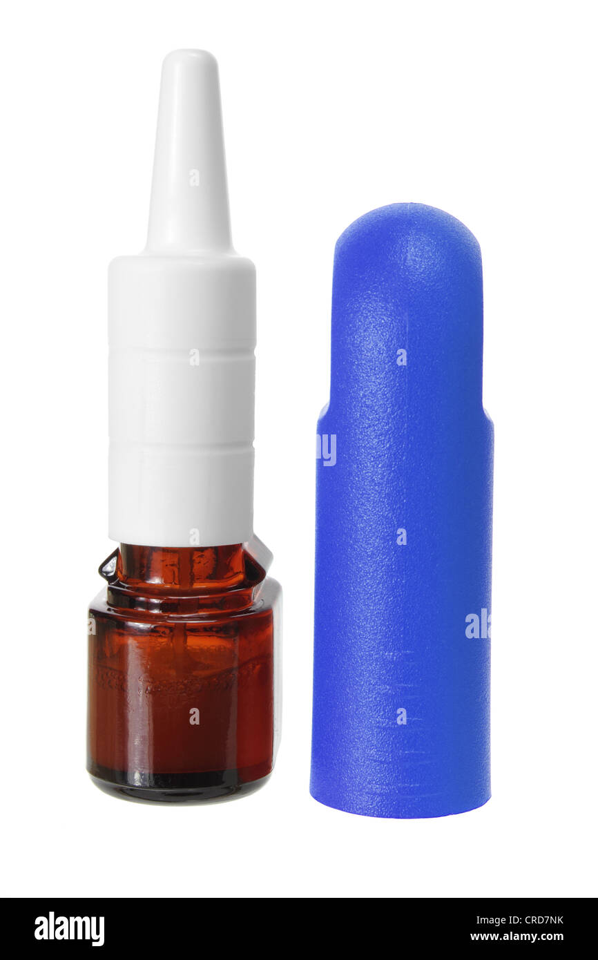 Flasche Nasenspray Stockfoto