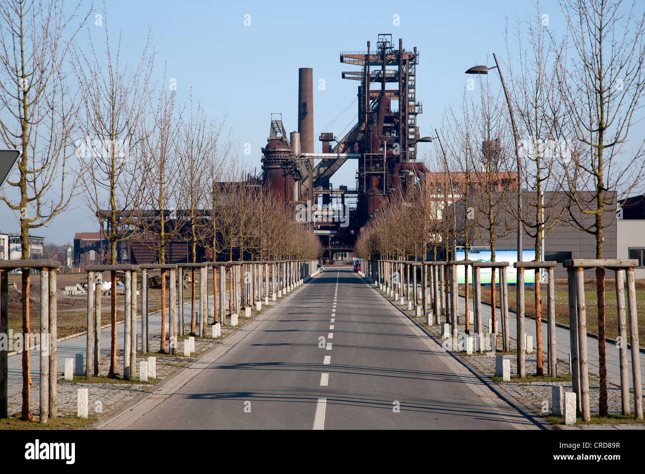 Ehemalige Phoenix-West Stahlwerk, Hochofen, Zukunftsstandort Stadtumbau Site, Hoerde, Dortmund, Ruhrgebiet Stockfoto