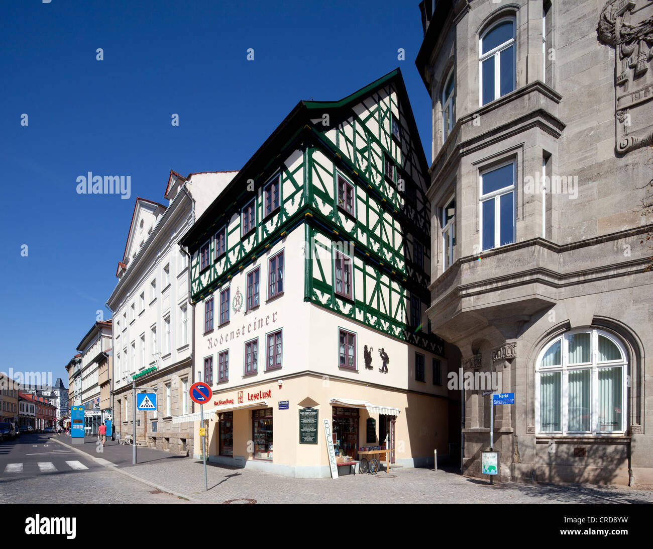 Historischer Gewerbegebäude, gestellt, Eisenach, Thüringen, Deutschland, Europa, PublicGround Stockfoto