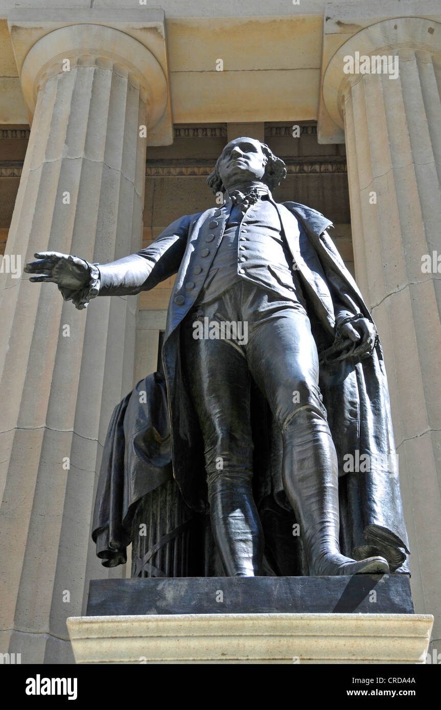 Georg Washington Denkmal in der Federal Hall, Wall Street, USA, New York City, Manhattan Stockfoto