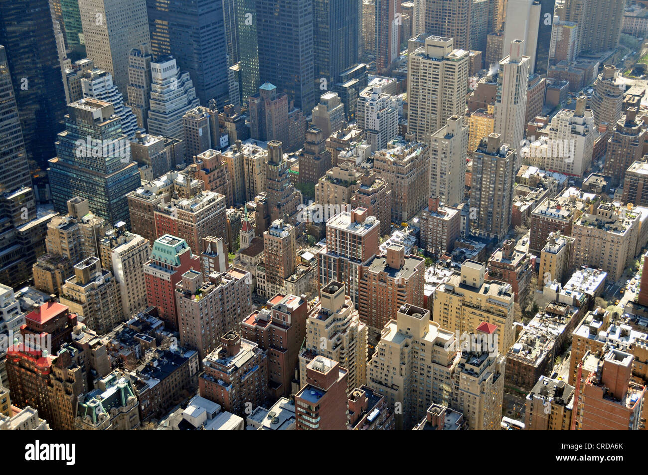 Blick vom Empire State Building in Midtown, USA, New York City, Manhattan Stockfoto