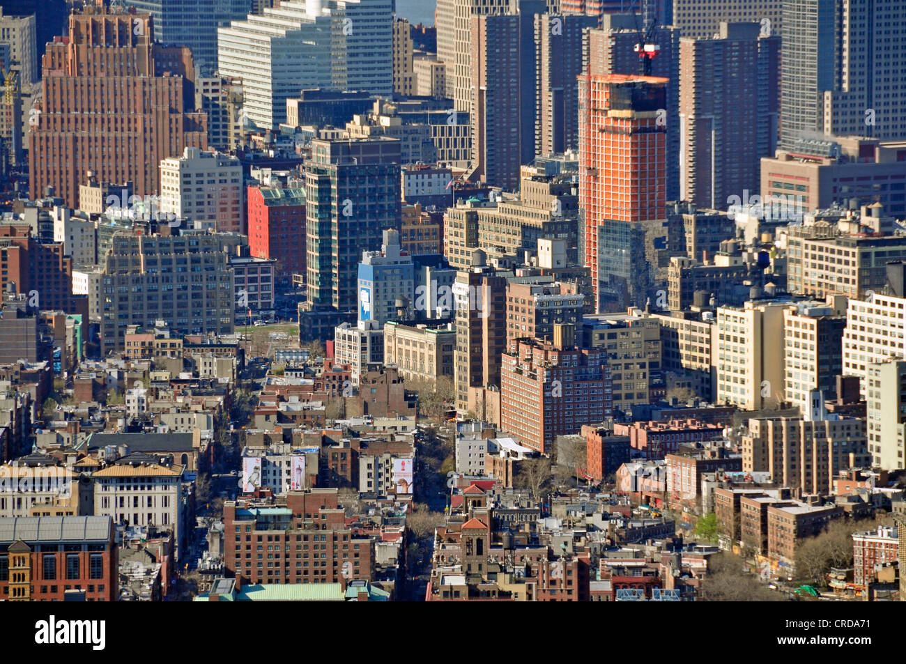 Blick vom Empire State Building in Midtown, USA, New York City, Manhattan Stockfoto