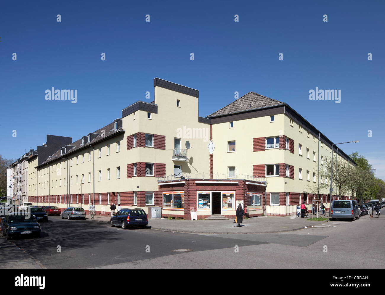 Talstrasse Wohnsiedlung, Aachen, Nordrhein-Westfalen, Deutschland, Europa, PublicGround Stockfoto