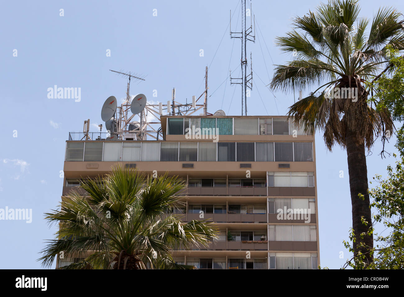 Antennen auf dem Dach Gebäudes Stockfoto