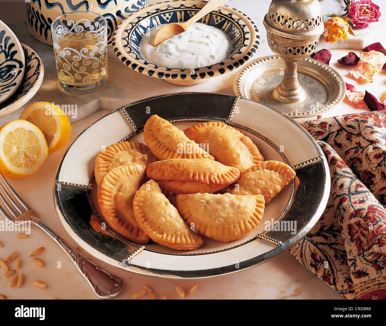 Frittierte Crescents, Libanon. Stockfoto