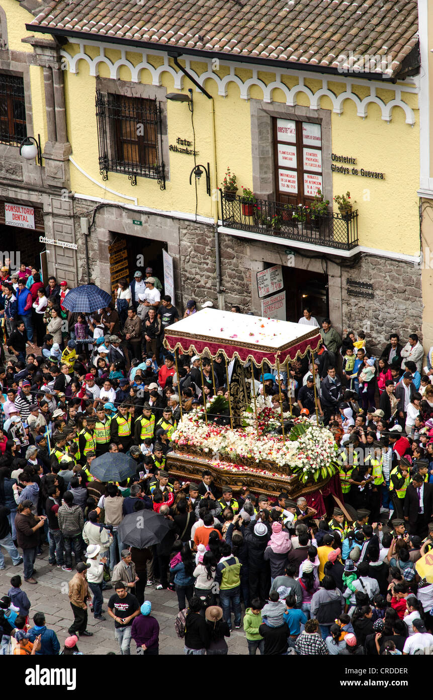 Religiöse Feier während der Heiligen Osterwoche Quito Ecuador Südamerika Stockfoto