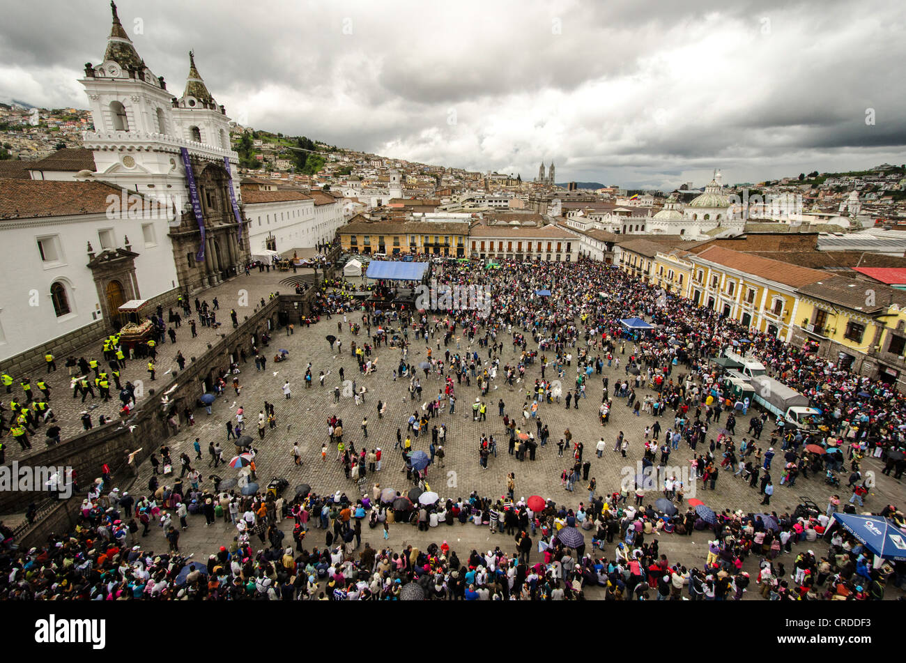 Religiöse Feier während der Heiligen Osterwoche Quito Ecuador Südamerika Stockfoto