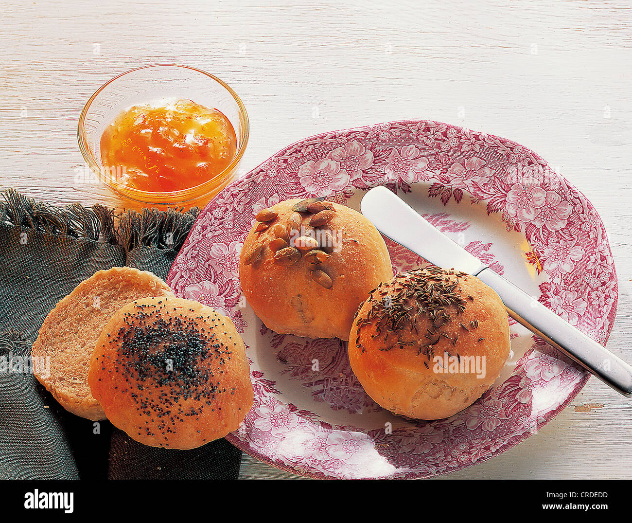 Leckere Kaiser Brötchen, Deutschland. Stockfoto