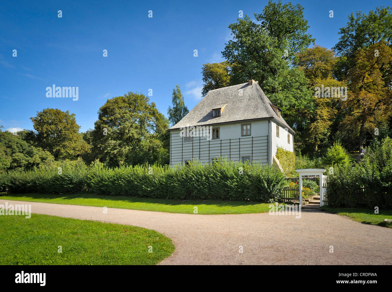 Johann Wolfgang von Goethes Gartenhaus in Weimar, Thüringen, Deutschland, Europa Stockfoto