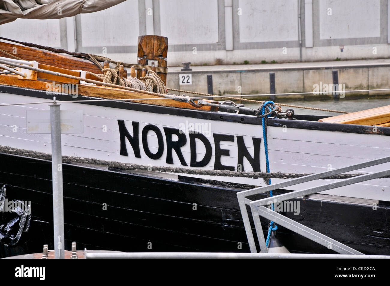 "Norden" das Schiff im Hafen von Neustadt in Holstein, Schleswig-Holstein, Norddeutschland, Deutschland, Europa Stockfoto