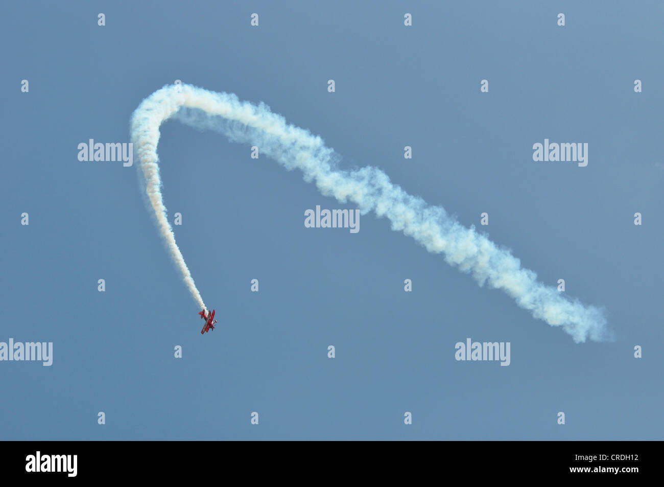 Stunt-Flugzeuge mit Rauch Trails, Milwaukee, Wisconsin, USA, Amerika Stockfoto