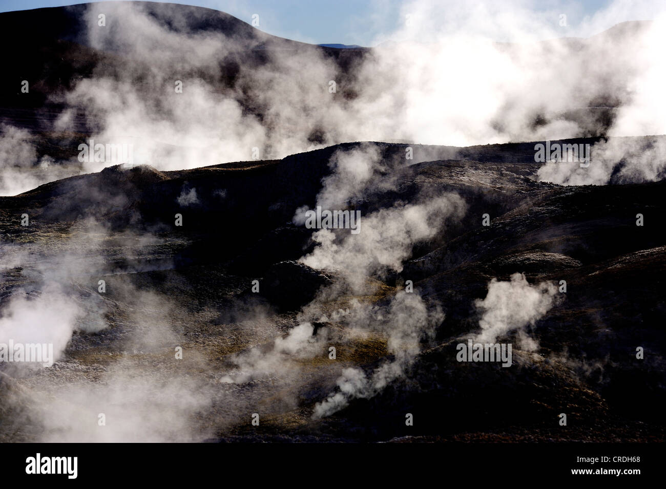 Dampfende Erde, Uyuni, Bolivien, Südamerika Stockfoto