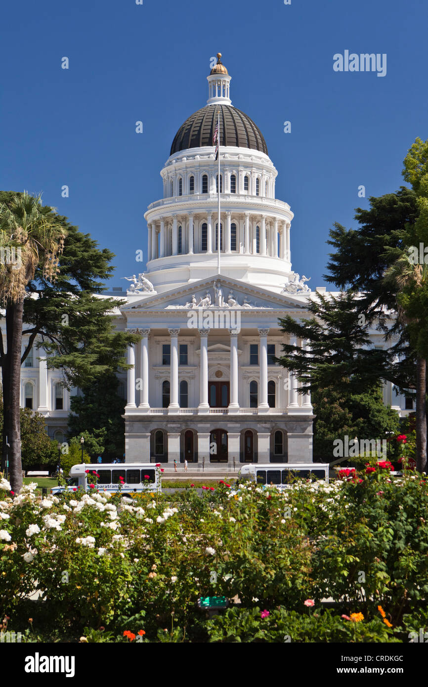 Kalifornien Zustand-Kapitol, Sitz des Gesetzgebers und der Gouverneur von Kalifornien, Sacramento, Kalifornien, USA, Nordamerika Stockfoto