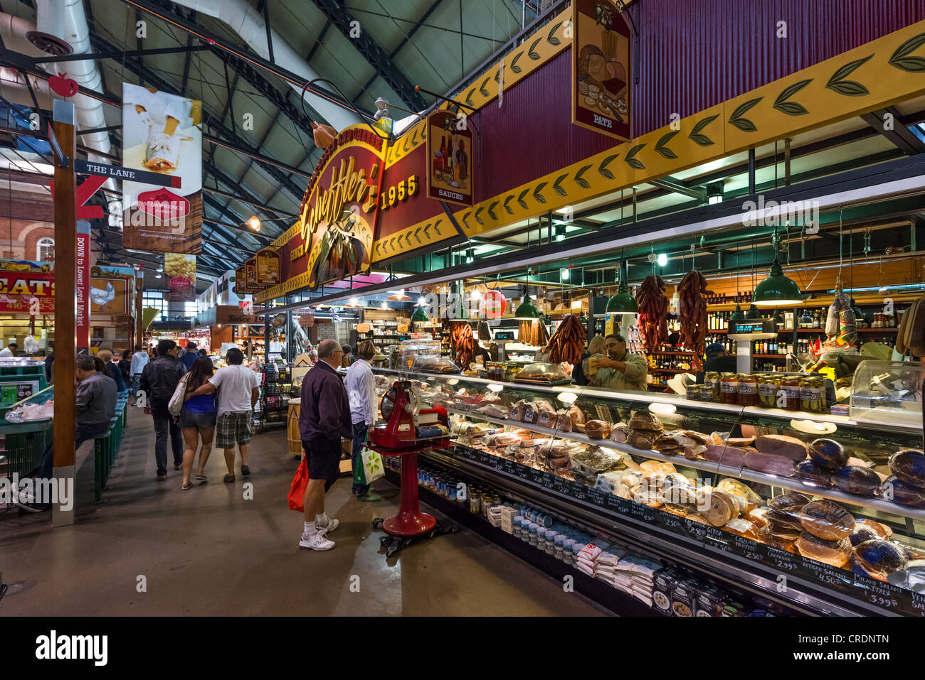 Innenraum der St. Lawrence Market, Toronto, Ontario, Kanada Stockfoto