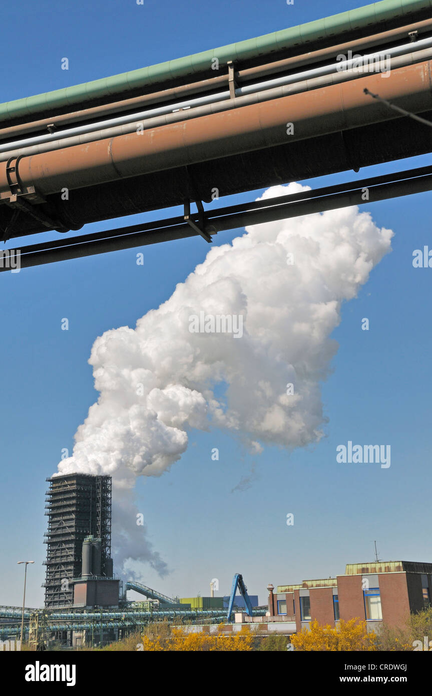 Rohre für Gichtgas, Koksofengas und Mischgas, arbeitet ThyssenKrupp Steel in Hamborn, Schwelgern, nördlichen nassen abschrecken Stockfoto