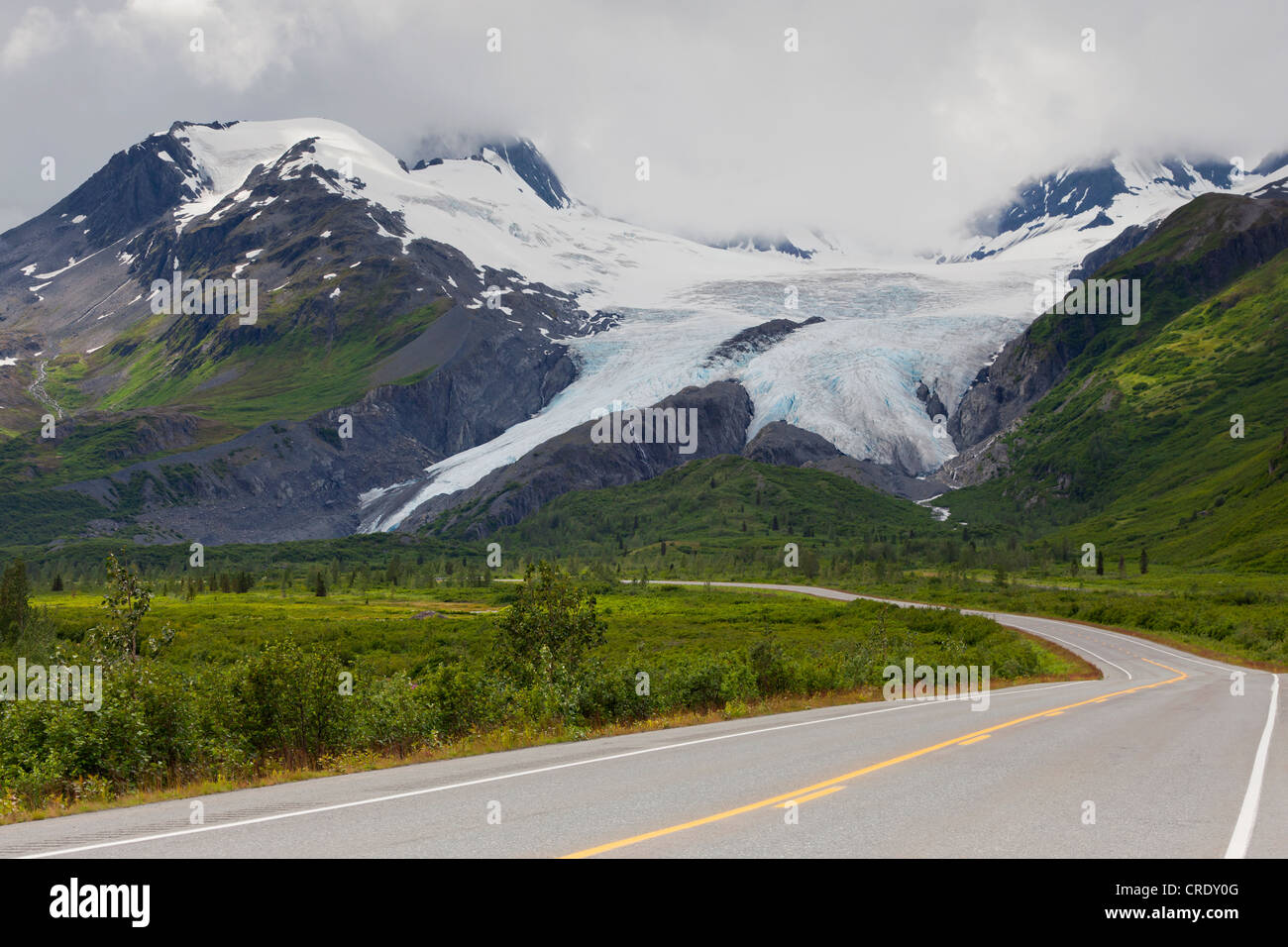 Worthington Gletscher in der Nähe von Valdez, Alaska, USA, Nordamerika Stockfoto