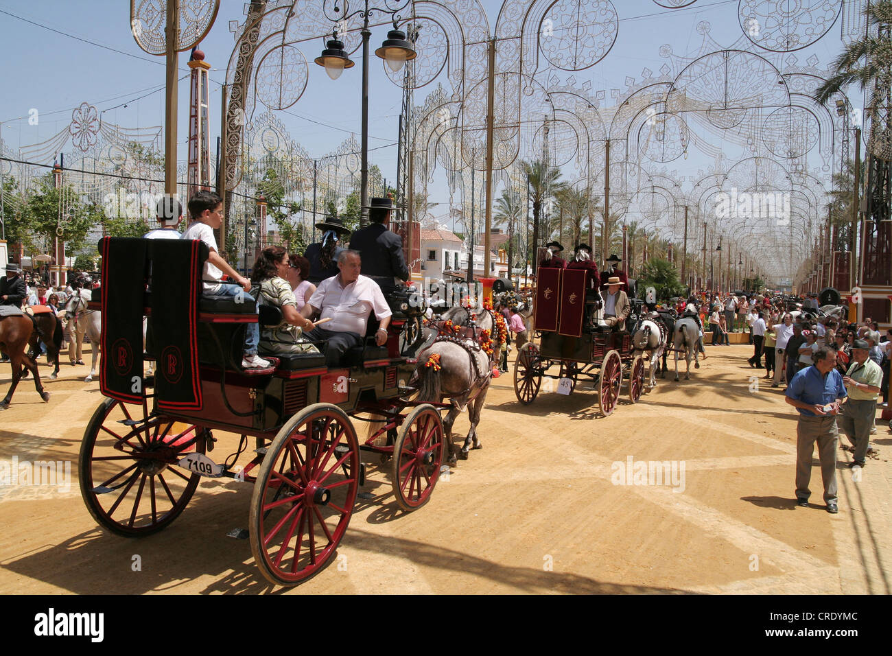 Feria del Caballo in Jerez, Spanien, Andalusien Stockfoto