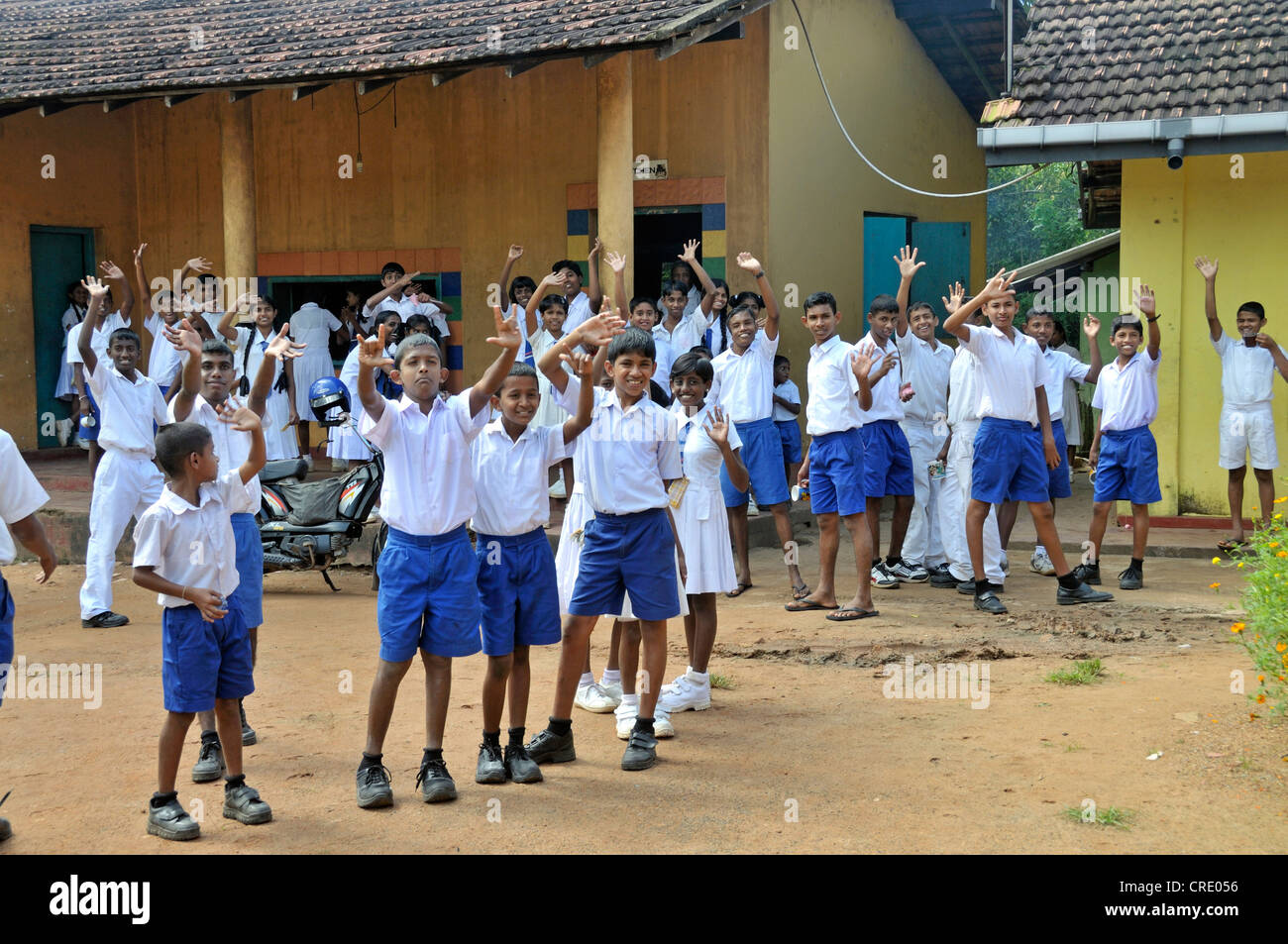 Schule für Gehörlose, melden Sie Sprache, Beliatta, Sri Lanka, Ceylon, Südasien, Asien Stockfoto