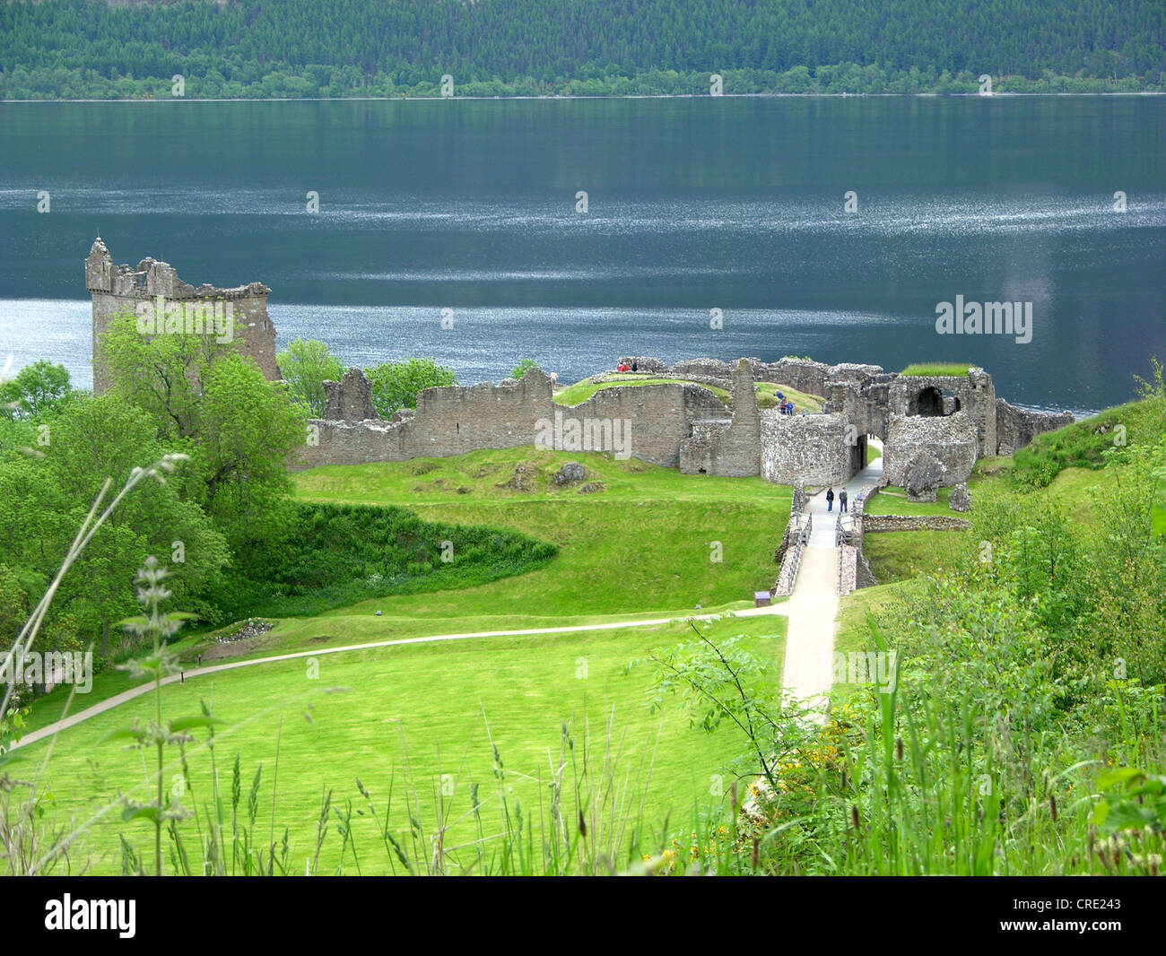 Urquhart Castle am Loch Ness, Vereinigtes Königreich, Schottland Stockfoto